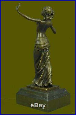Rare Art Deco Greek nude Goddess statue by Preifs Hand Made Bronze Masterpiece