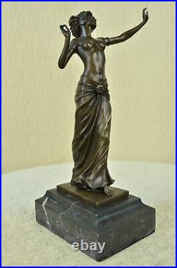 Rare Art Deco Greek nude Goddess statue by Preiss Hand Made Bronze Masterpiece