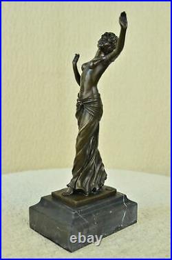 Rare Art Deco Greek nude Goddess statue by Preiss Hand Made Bronze Masterpiece