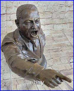 Rare Hand Made Mid Century Martin Luther King Jr Famous Art Decor Bronze Statue