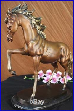 Real Bronze Horse Stallion Sculpture Statue Numbered Figurine Figure Hand Made
