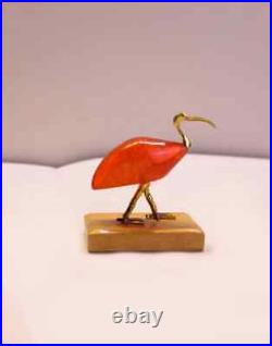 Red Ibis Thoth statue made from Brass, Egyptian Ibis bird, God Thoth Ibis form