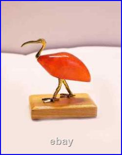 Red Ibis Thoth statue made from Brass, Egyptian Ibis bird, God Thoth Ibis form