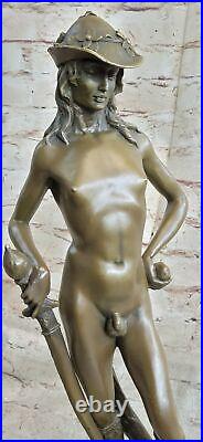 Reproduction bronze cast of Donatello David in Florence Italy Hand Made Artwork