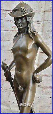 Reproduction bronze cast of Donatello David in Florence Italy Hand Made Artwork