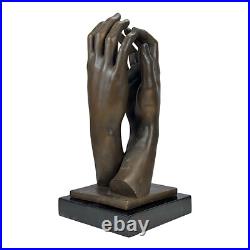 Rodin Cathedral Hands Sculpture Real Bronze on Marble Base 31cm Rodin Cathedral Hands Sculpture Real Bronze on Marble Base 31cm