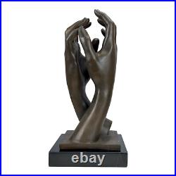 Rodin Cathedral Hands Sculpture Real Bronze on Marble Base 31cm Rodin Cathedral Hands Sculpture Real Bronze on Marble Base 31cm