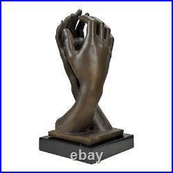 Rodin Cathedral Hands Sculpture Real Bronze on Marble Base 31cm Rodin Cathedral Hands Sculpture Real Bronze on Marble Base 31cm