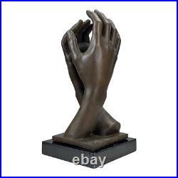 Rodin Cathedral Hands Sculpture Real Bronze on Marble Base 31cm Rodin Cathedral Hands Sculpture Real Bronze on Marble Base 31cm