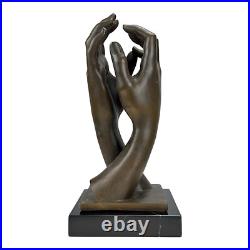 Rodin Cathedral Hands Sculpture Real Bronze on Marble Base 31cm Rodin Cathedral Hands Sculpture Real Bronze on Marble Base 31cm