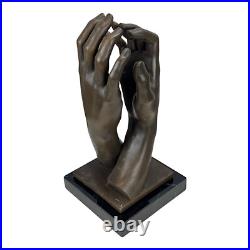 Rodin Cathedral Hands Sculpture Real Bronze on Marble Base 31cm Rodin Cathedral Hands Sculpture Real Bronze on Marble Base 31cm