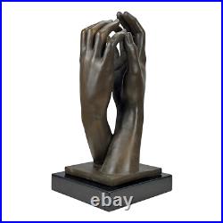 Rodin Cathedral Hands Sculpture Real Bronze on Marble Base 31cm Rodin Cathedral Hands Sculpture Real Bronze on Marble Base 31cm