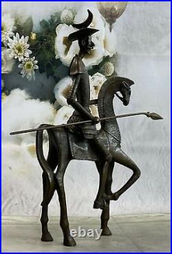 Salvador Dali L/e Don Quixote Bronze Sculpture Hand Made Desk Top Figurine