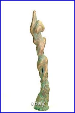 Sculpture Bronze Original Autographed Unique Ascending Art Loeschner-Gornau
