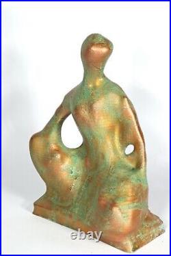 Sculpture Bronze Original Autographed Unique Meditation Art Loeschner-Gornau