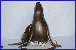 Seal Fountain made of bronze statue Size 35L x 24W x 27H