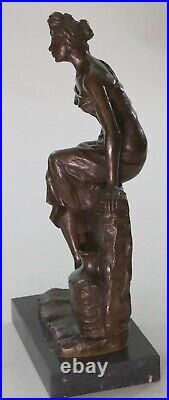 Sexy Maiden Hand Made Bronze Sculpture Figurine Lost Wax Method Figure Art Decor Sexy Maiden Hand Made Bronze Sculpture Figurine Lost Wax Method Figure Art Decor