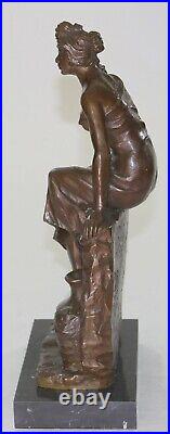 Sexy Maiden Hand Made Bronze Sculpture Figurine Lost Wax Method Figure Art Decor Sexy Maiden Hand Made Bronze Sculpture Figurine Lost Wax Method Figure Art Decor