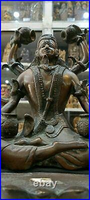 Shiva's Beautiful Meditation Statue Made With Bronze Metal & Free Shipping