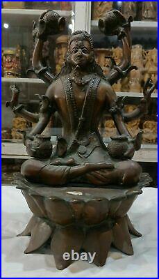 Shiva's Beautiful Meditation Statue Made With Bronze Metal & Free Shipping