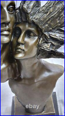 Signed Bronze Couple Sculpture Handmade Fine`Encounter` European Made Spain Sale