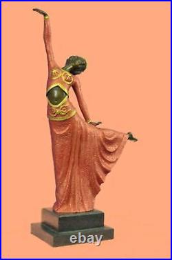 Signed D. H. Chiparus bronze statue, art deco dancer sculpture Hand Made Statue