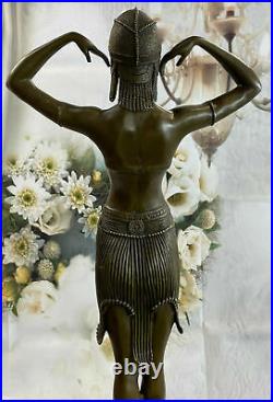Signed D. H. Chiparus bronze statue, art deco dancer sculpture Hand Made Statue NR