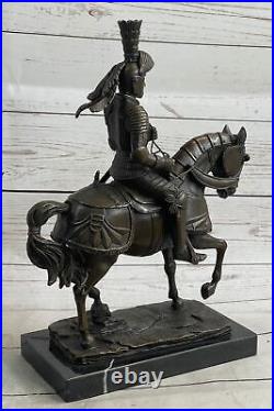 Signed Knight Warrior Bronze Statue By Milo Hand Made By Lost Wax Method Artwork