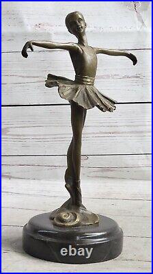 Signed Milo Bronze statue little ballerina Dancer Bronze sculpture Hand Made