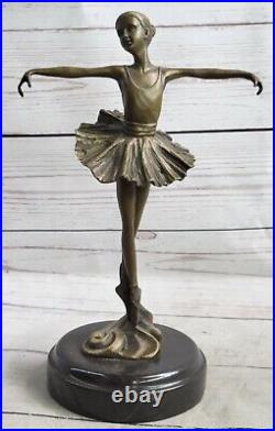 Signed Milo Bronze statue little ballerina Dancer Bronze sculpture Hand Made