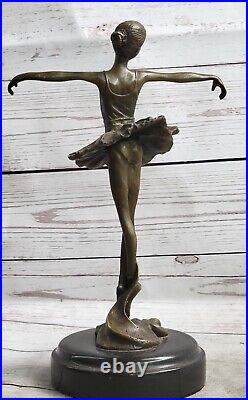 Signed Milo Bronze statue little ballerina Dancer Bronze sculpture Hand Made