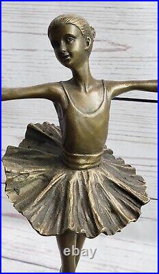 Signed Milo Bronze statue little ballerina Dancer Bronze sculpture Hand Made