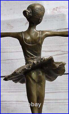 Signed Milo Bronze statue little ballerina Dancer Bronze sculpture Hand Made