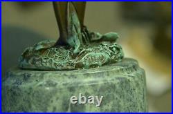Signed Milo Butterfly Angel Bronze Sculpture Statue Hand Made Marble Decorative