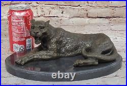 Signed Milo Jaguar Wildlife Animal on Marble Base Hand Made Bronze Statue Signed Milo Jaguar Wildlife Animal on Marble Base Hand Made Bronze Statue