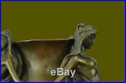 Signed Original MiloSexy Mermaids Vase Made by Lost Wax Sculpture Statue BB