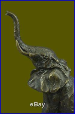 Signed Original Milo African Elephant Bronze Statue Sculpture Hot Cast Hand Made