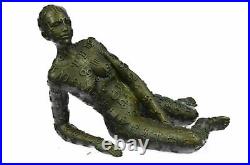Signed Tribute to Dali Lady With Zodiac Outfit Bronze Sculpture Statue Hand Made