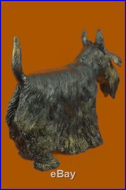 Solid Bronze Scottish Scottie Terrier Hot Cast Sculpture Hand Made Statue GIFT