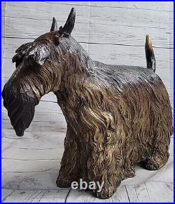 Solid Bronze Scottish Scottie Terrier Hot Cast Sculpture Hand Made Statue Sale