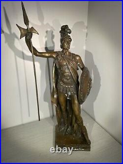 Solid Bronze Statue Roman Soldier Warrior Sculpture Hand Made