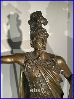 Solid Bronze Statue Roman Soldier Warrior Sculpture Hand Made