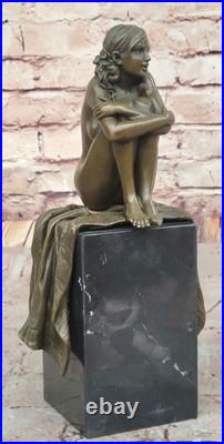 Solid Genuine Bronze Nude Lady Sitting Bronze Sculpture Hand Made Statue Solid Genuine Bronze Nude Lady Sitting Bronze Sculpture Hand Made Statue