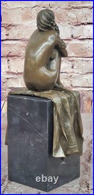 Solid Genuine Bronze Nude Lady Sitting Bronze Sculpture Hand Made Statue Solid Genuine Bronze Nude Lady Sitting Bronze Sculpture Hand Made Statue