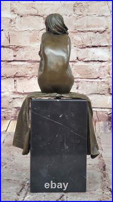 Solid Genuine Bronze Nude Lady Sitting Bronze Sculpture Hand Made Statue Solid Genuine Bronze Nude Lady Sitting Bronze Sculpture Hand Made Statue