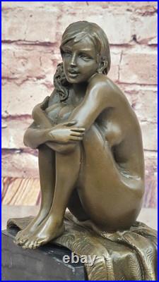 Solid Genuine Bronze Nude Lady Sitting Bronze Sculpture Hand Made Statue Solid Genuine Bronze Nude Lady Sitting Bronze Sculpture Hand Made Statue