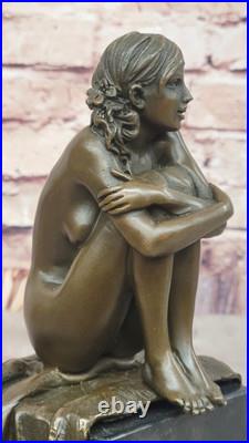 Solid Genuine Bronze Nude Lady Sitting Bronze Sculpture Hand Made Statue Solid Genuine Bronze Nude Lady Sitting Bronze Sculpture Hand Made Statue