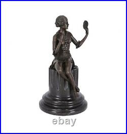 Statue IN Bronze Base Marble Black Decoration Gift Dancing Classic