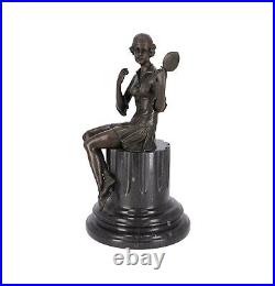 Statue IN Bronze Base Marble Black Decoration Gift Dancing Classic