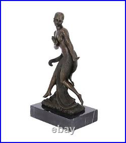 Statue IN Bronze with Base Marble Black Decoration Gift Dance Classic